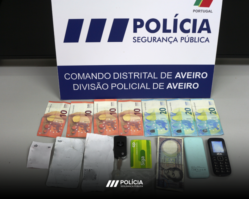 psp deteve em aveiro suspeito de trafico