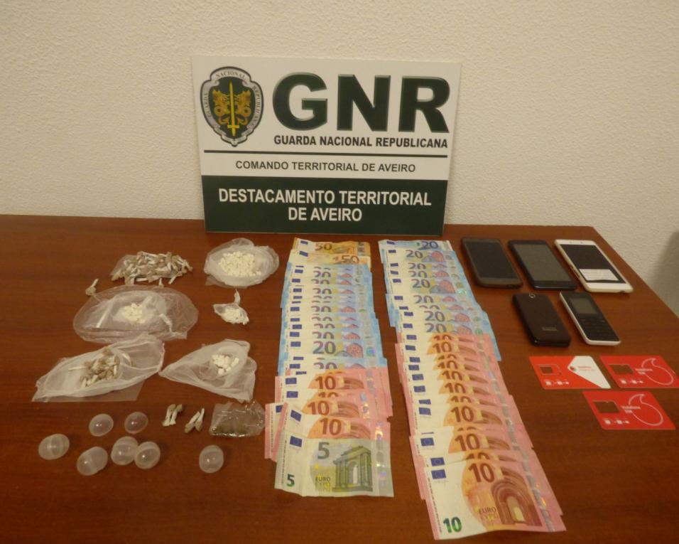 GNR: Três detidos em Ílhavo por tráfico de droga.