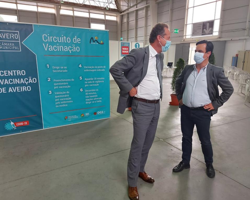 Está activado o novo Centro de Vacinação de Aveiro no Parque de Feiras da cidade.