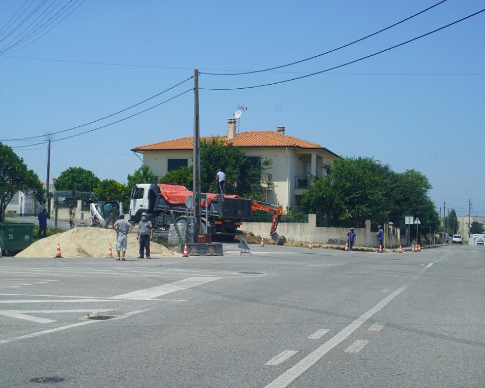 Início da construção da Rotunda de Vale de Ílhavo.