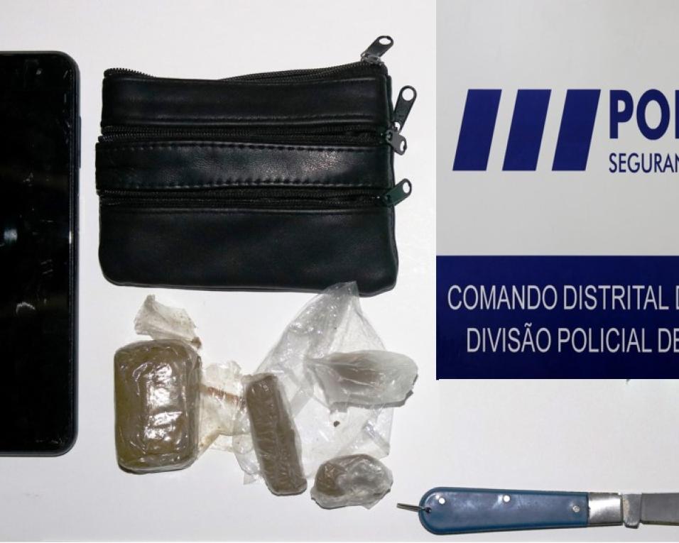 PSP: Detido por suspeita de tráfico de estupefacientes.