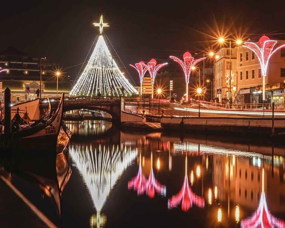 Circulação condicionada na ponte praça em Aveiro para colocação de árvore de Natal.