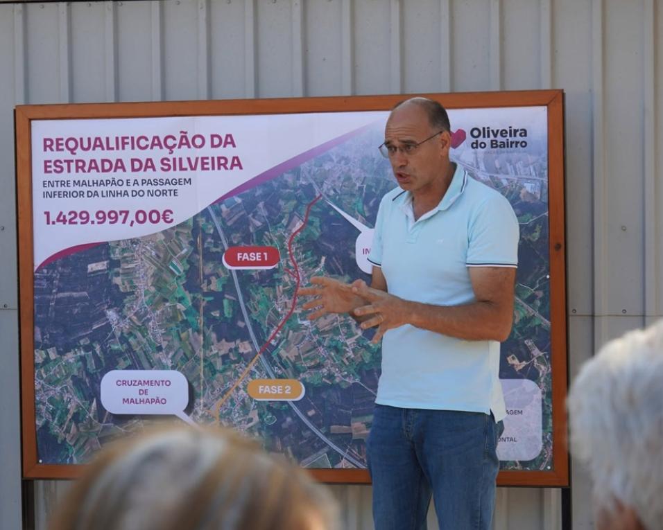 oliveira do bairro reabilita estrada da silveira