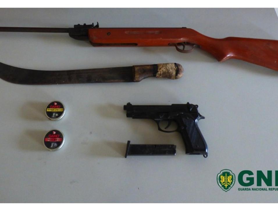 gnr de sangalhos deteve homem por posse de armas proibidas