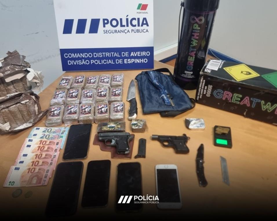 psp deteve suspeitos de trafico em Espinho