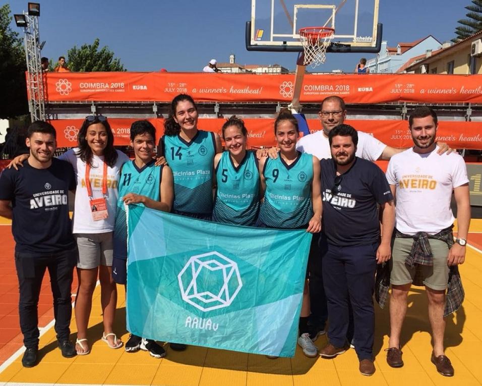 AAUAV garante quarto lugar no basket feminino 3x3 universitário.