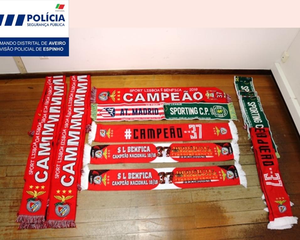 PSP apreendeu cachecóis contrafeitos à venda na supertaça feminina.