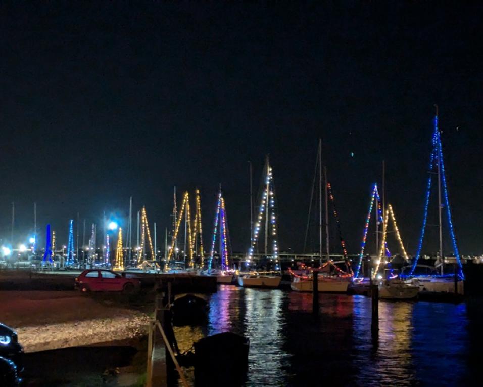 avela ilumina veleiros na antiga lota