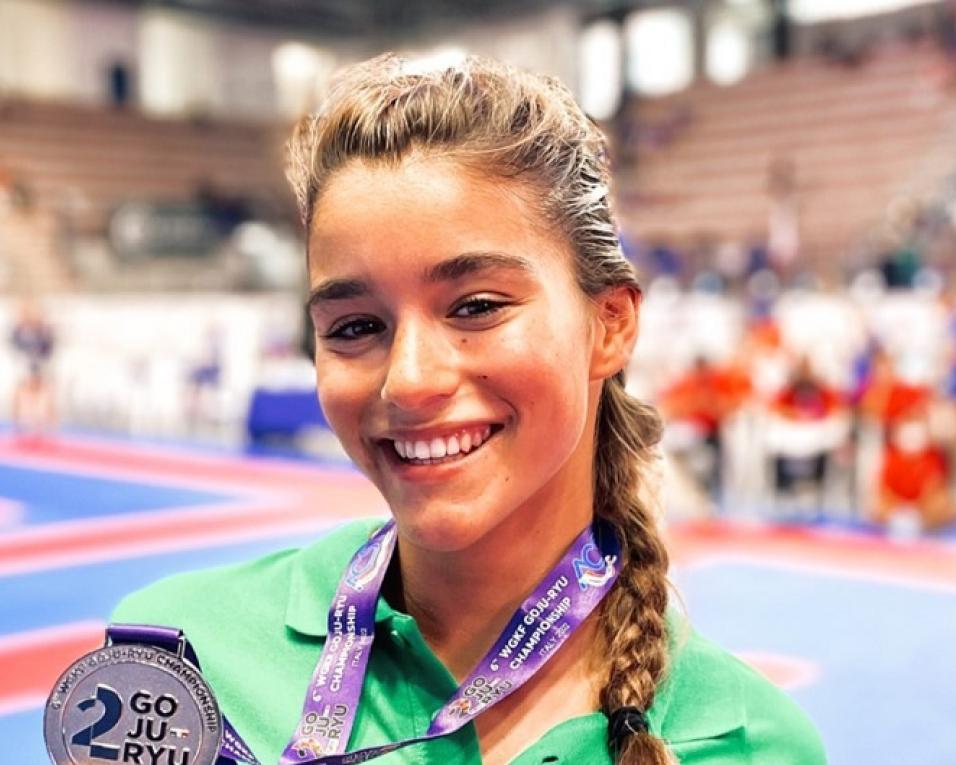 Ílhavo: Carolina Lopes é vice-campeã mundial de karaté Goju-Ryu (Kumite Sénior -61kg).