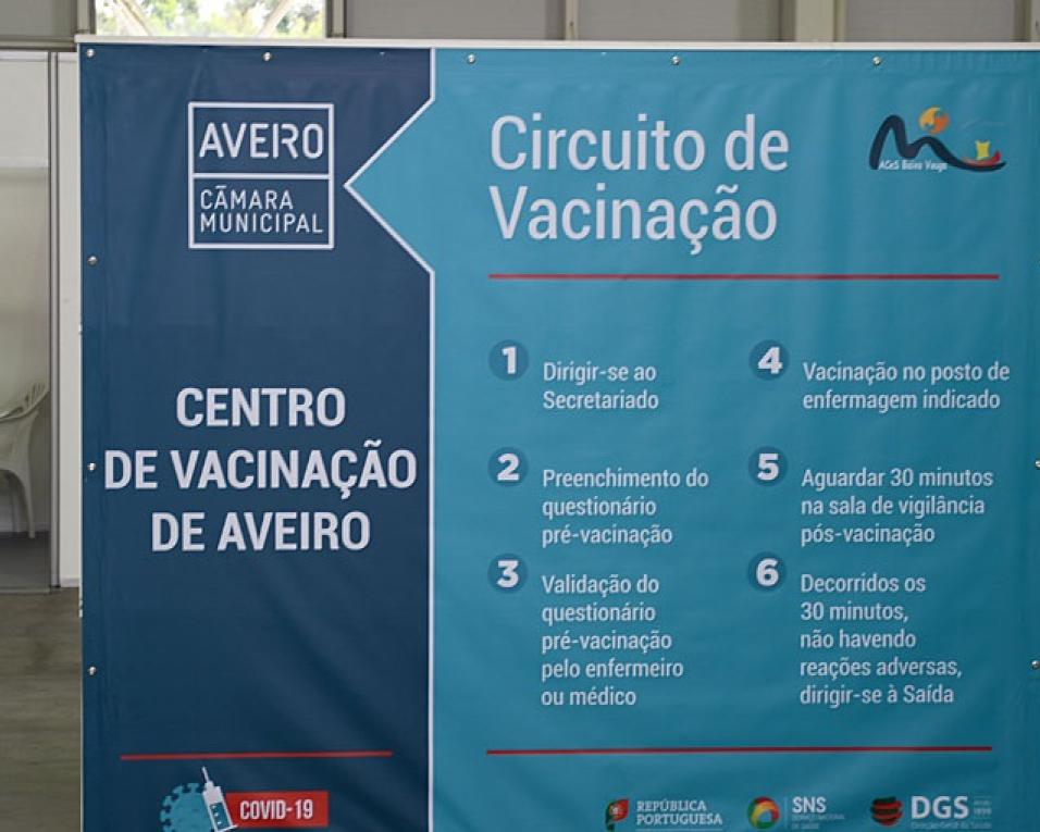 Aveiro: Novo centro de vacinação abre portas esta terça.