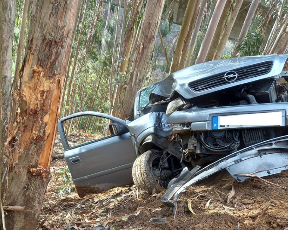 Quatro feridos num despiste em Oliveira de Azeméis.