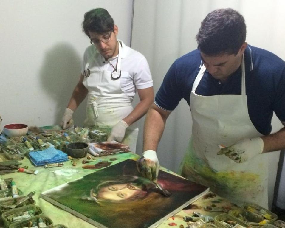 Ílhavo: Sessão de pintura mediunica na Junta de Freguesia de São Salvador. 