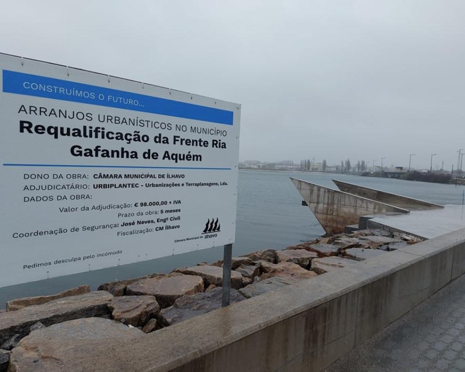 Ílhavo: PS acusa Fernando Caçoilo de gestão “irresponsável” na obra da frente ribeirinha da Gafanha de Aquém.