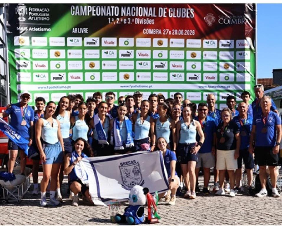 Grecas participou no Campeonato da 2ª Divisão de clubes em atletismo.