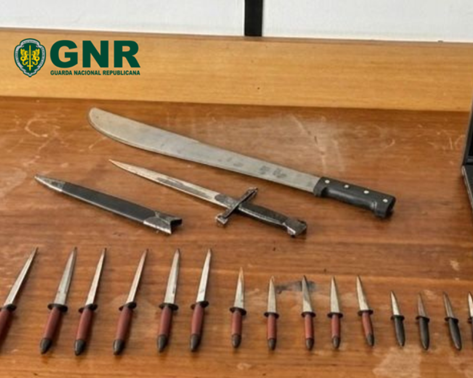 gnr deteve suspeito de ameaças e apreende armas