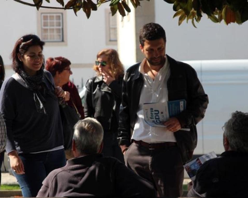 Europeias: João Ferreira em campanha no distrito.