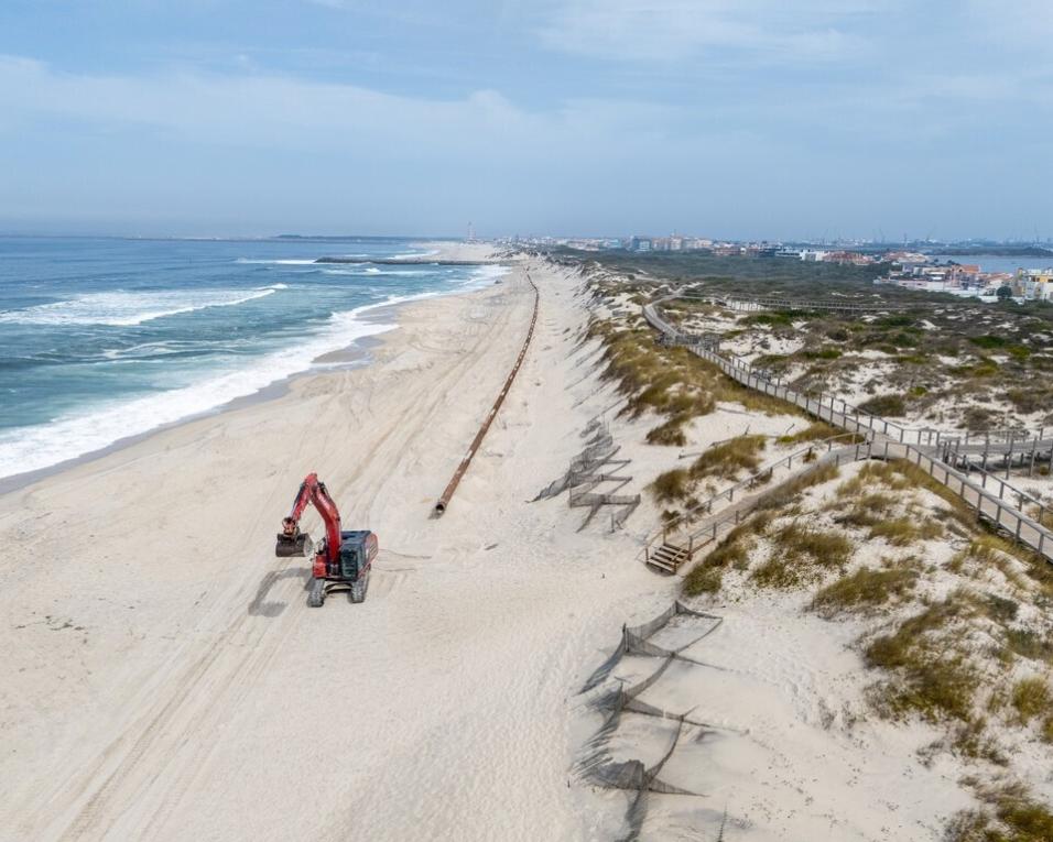 obras de reforco do cordao dunar já começaram
