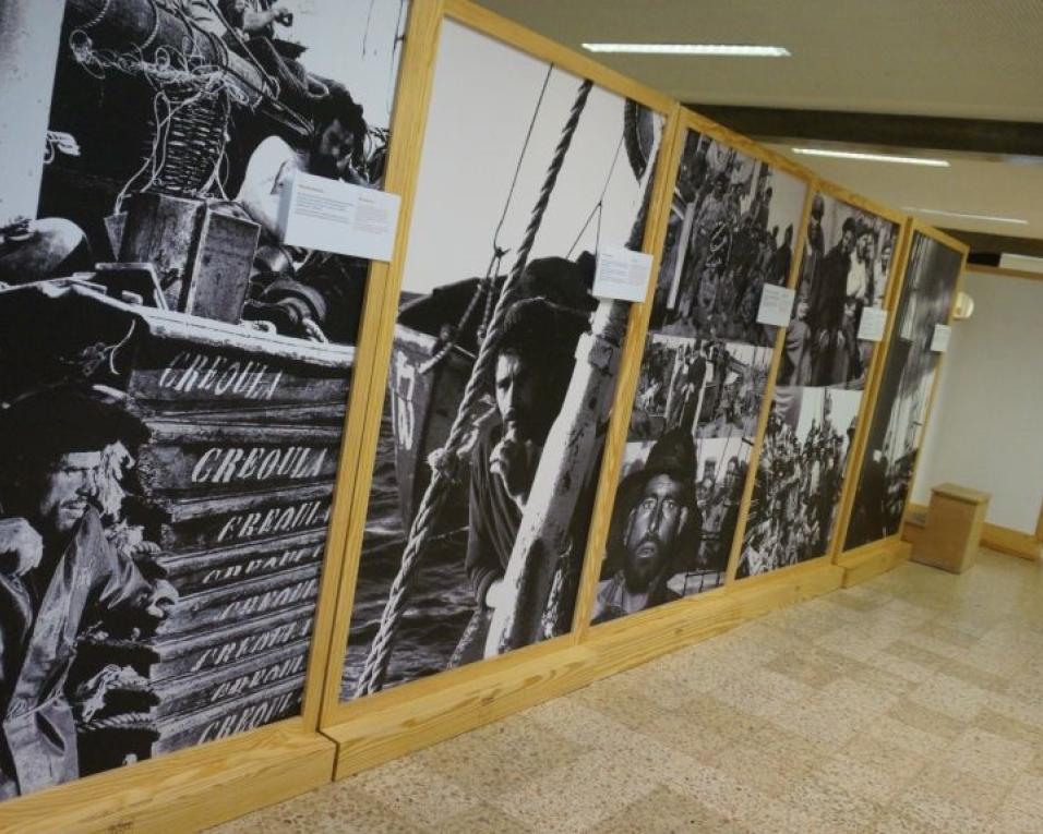 Escolas de Viana recebem exposição sobre a vida a bordo dos dóris.