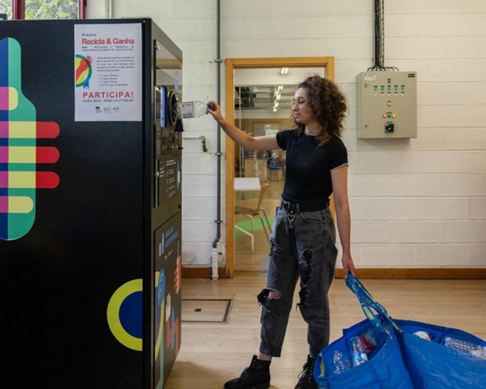 Reciclagem na Universidade de Aveiro com crescimento de 250%.
