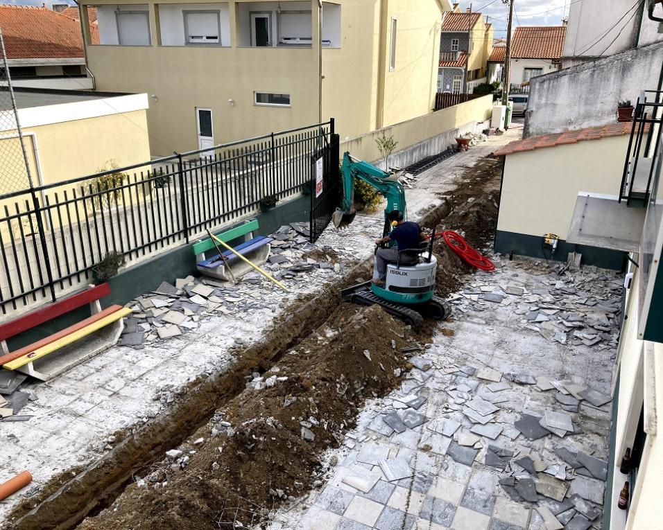 Tulha inicia obra no espaço exterior da sede.