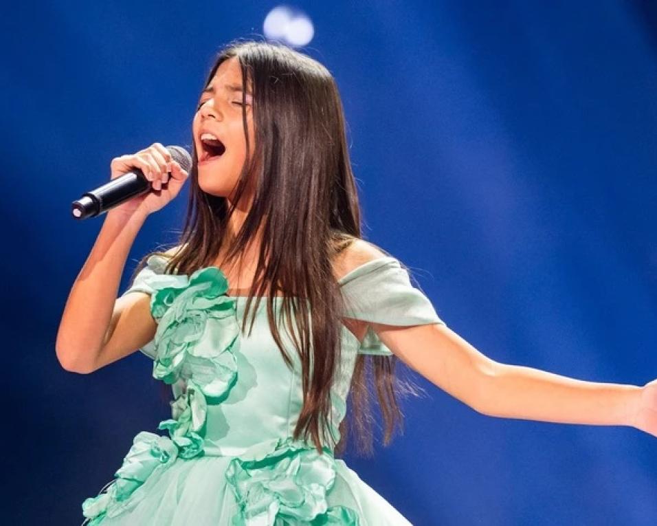 vitoria nicole em segundo no festival eurovisao junior