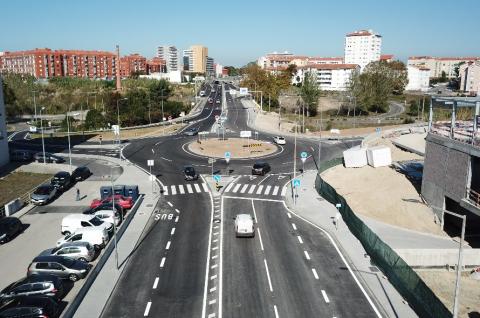 Coração de Aveiro atravessado pela Avenida Europa.