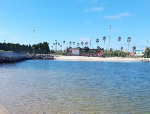 Praia do Jardim Oudinot imprópria para banhos.