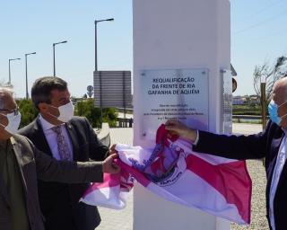 Aniversário da Cidade de Ílhavo assinalado com inauguração da obra de requalificação da Frente Ria, na Gafanha de Aquém. Fernando Caçoilo e João Campolargo com elogios mútuos.