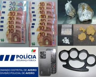 PSP: 6 detidos e 104 doses de droga apreendida em Aveiro.