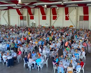 seniores em almoco convivio em oliveira do bairro