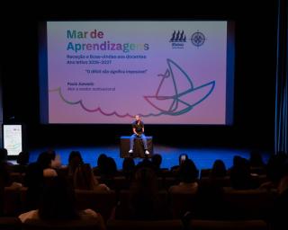 Maré de Aprendizagens” deu as boas-vindas aos professores. 