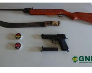gnr de sangalhos deteve homem por posse de armas proibidas