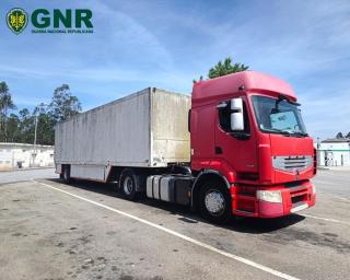 GNR identifica condutor por uso de matrícula falsa em semi reboque