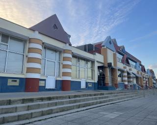 Mercado da Costa Nova em obras. Edifício vai apresentar uma nova imagem.
