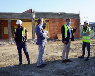 Diamantino Sabina visitou as obras em curso do Centro Escolar de Avanca.