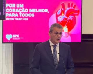 Filipe Neto Brandão intervém no evento “Por um Coração Melhor, para Todos: rumo a um Programa Nacional de Saúde Cardiovascular”.