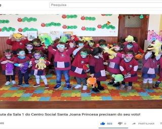 Vídeo do Centro Social de Santa Joana Princesa premiado no concurso Heróis da Fruta.