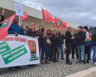 trabalhadores da hotelaria em protesto