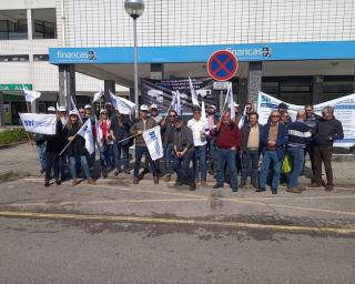 Sindicato dos Trabalhadores dos Impostos em acção de protesto em Aveiro.