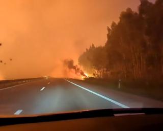 Incêndio de Oliveira de Azeméis que chegou a Albergaria combatido por quase 500 bombeiros. Autoestradas reabriram.