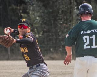 Piratas da Ria perto do playoff do circuito nacional de basebol.