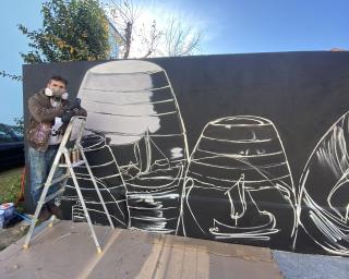 Mural aos ovos-moles nasce em Aveiro.