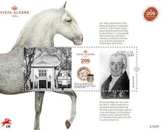 CTT lançam selos comemorativos dos 200 anos da Vista Alegre.